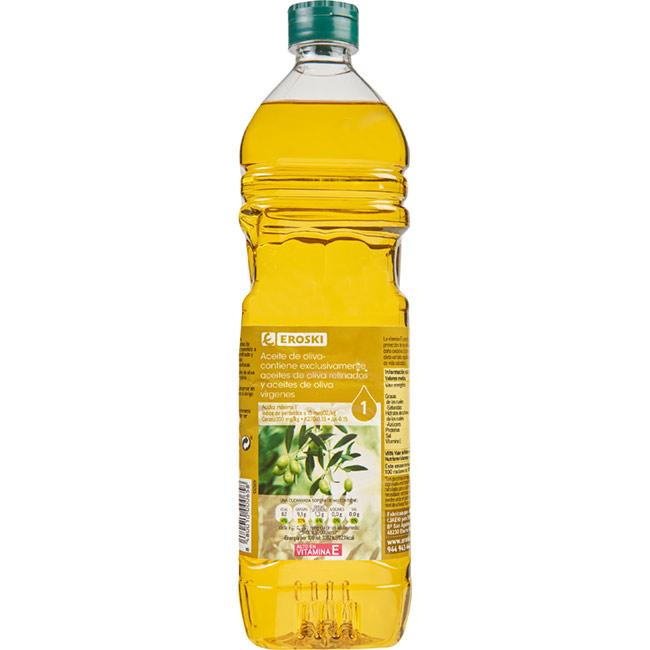 Eroski Aceite de oliva 1º EROSKI botella 1 litro