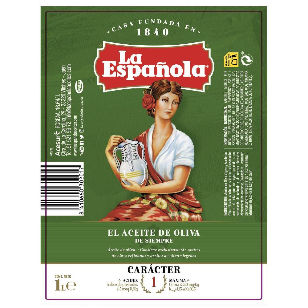 Eroski Aceite de oliva intenso LA ESPAÑOLA botella 1 litro Precio ultrabajo