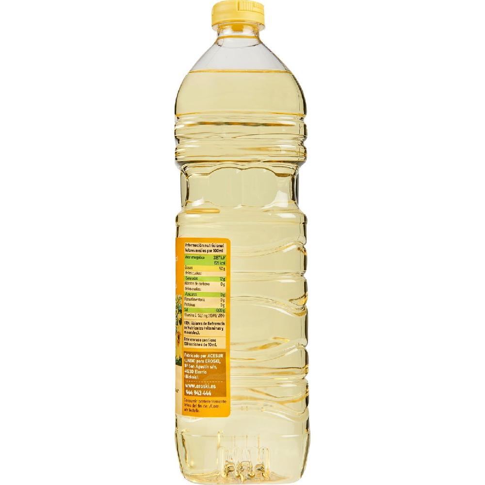 Eroski Aceite de girasol EROSKI botella 1 litro Gran oferta