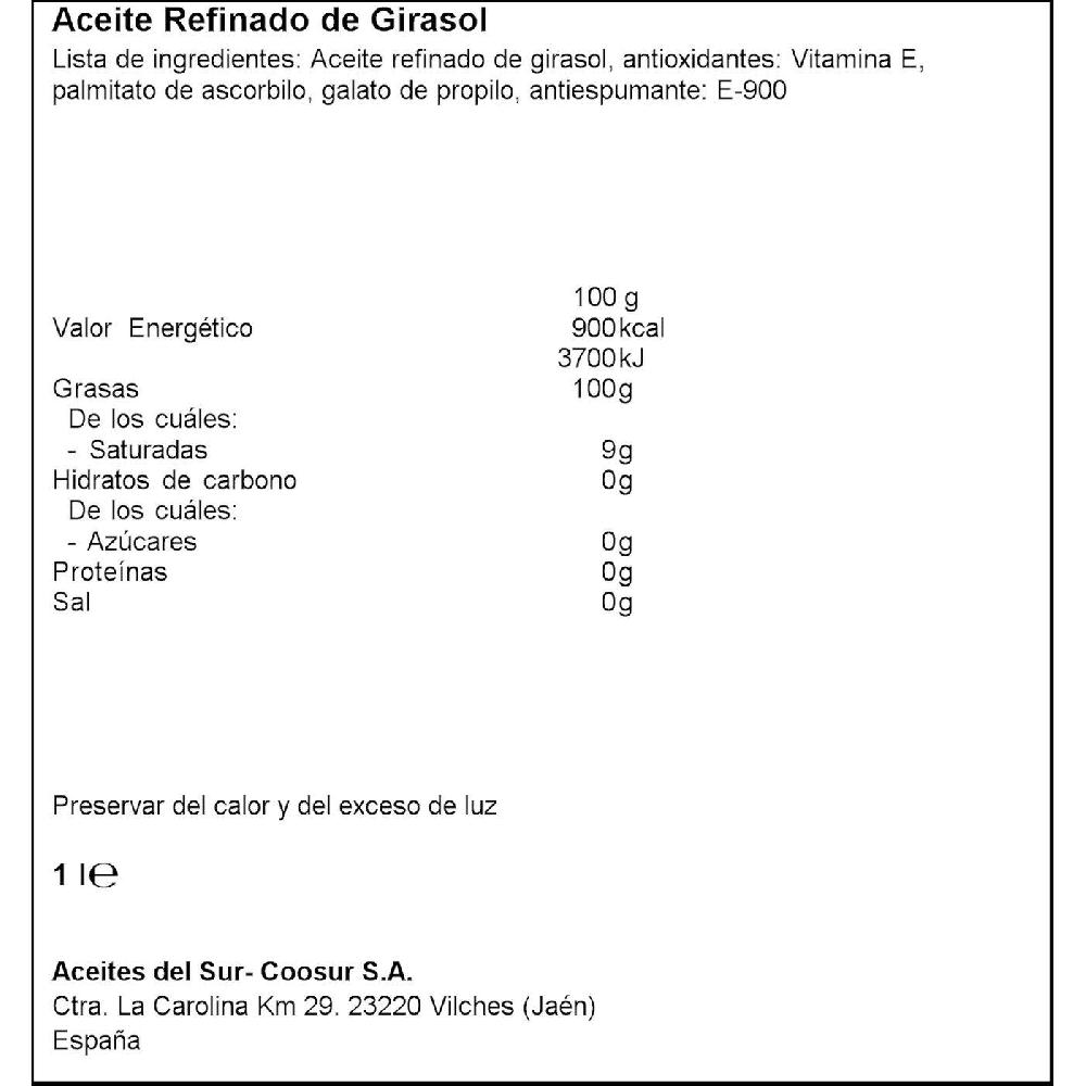 Eroski Aceite de girasol especial para freir COOSOL botella 1 litro Ventas relámpago