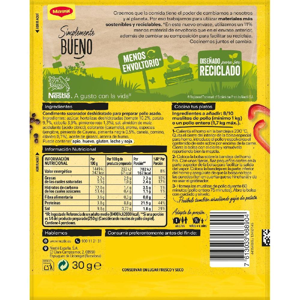 Eroski Jugoso al horno costilla a la barbacoa MAGGI sobre 30 g ÚLTIMAS EDICIONES