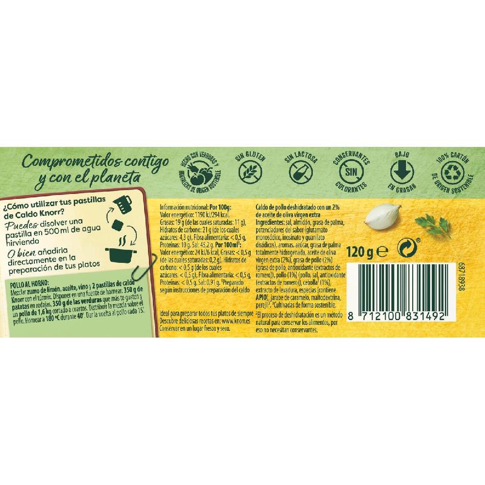 Eroski Caldo de pollo KNORR 12 pastillas caja 120 g Último día
