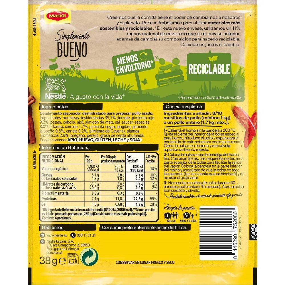 Eroski Jugoso al horno receta mejicana MAGGI sobre 38 g Promoción por tiempo limitado