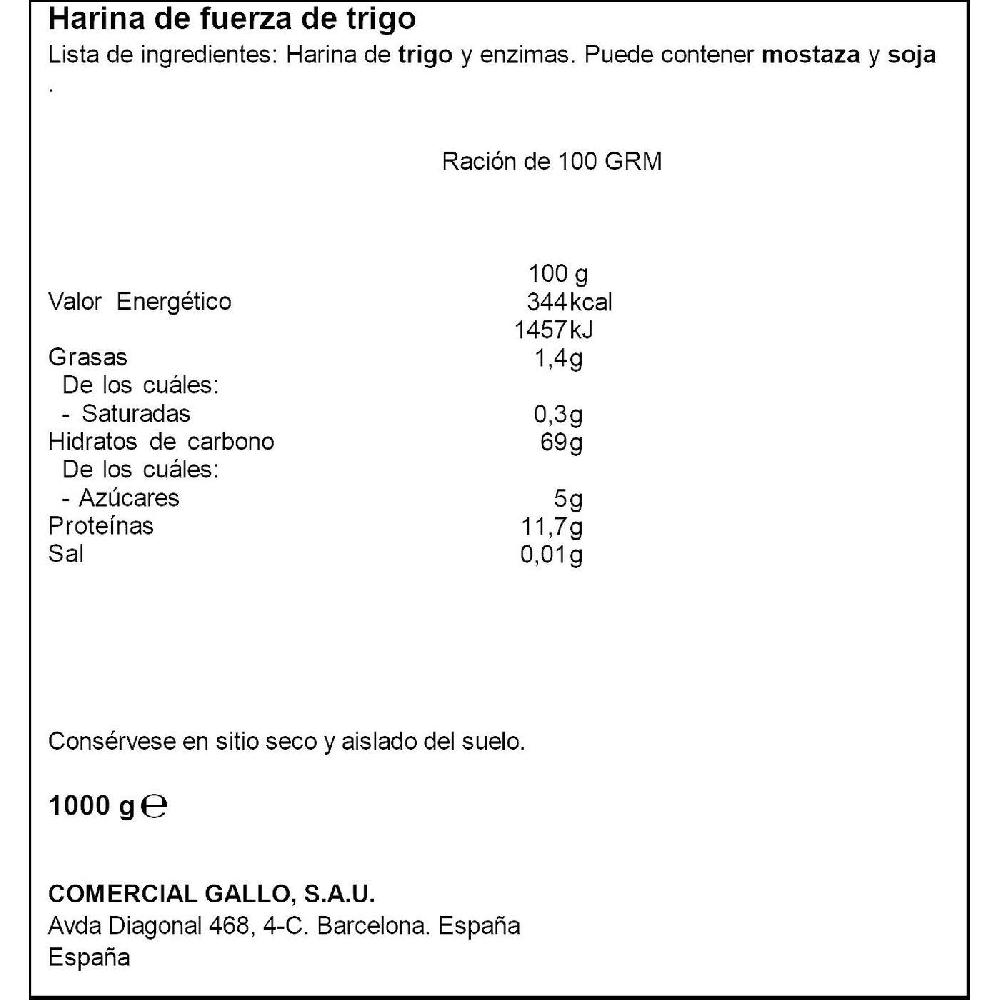 Eroski Harina de fuerza GALLO paquete 1 kg Solo queda un día