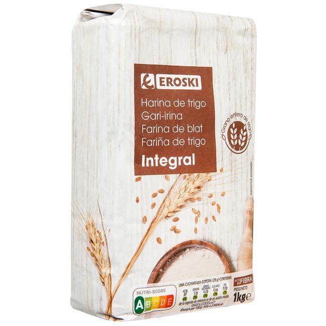 Eroski Harina de trigo integral EROSKI paquete 1 kg Grandes descuentos