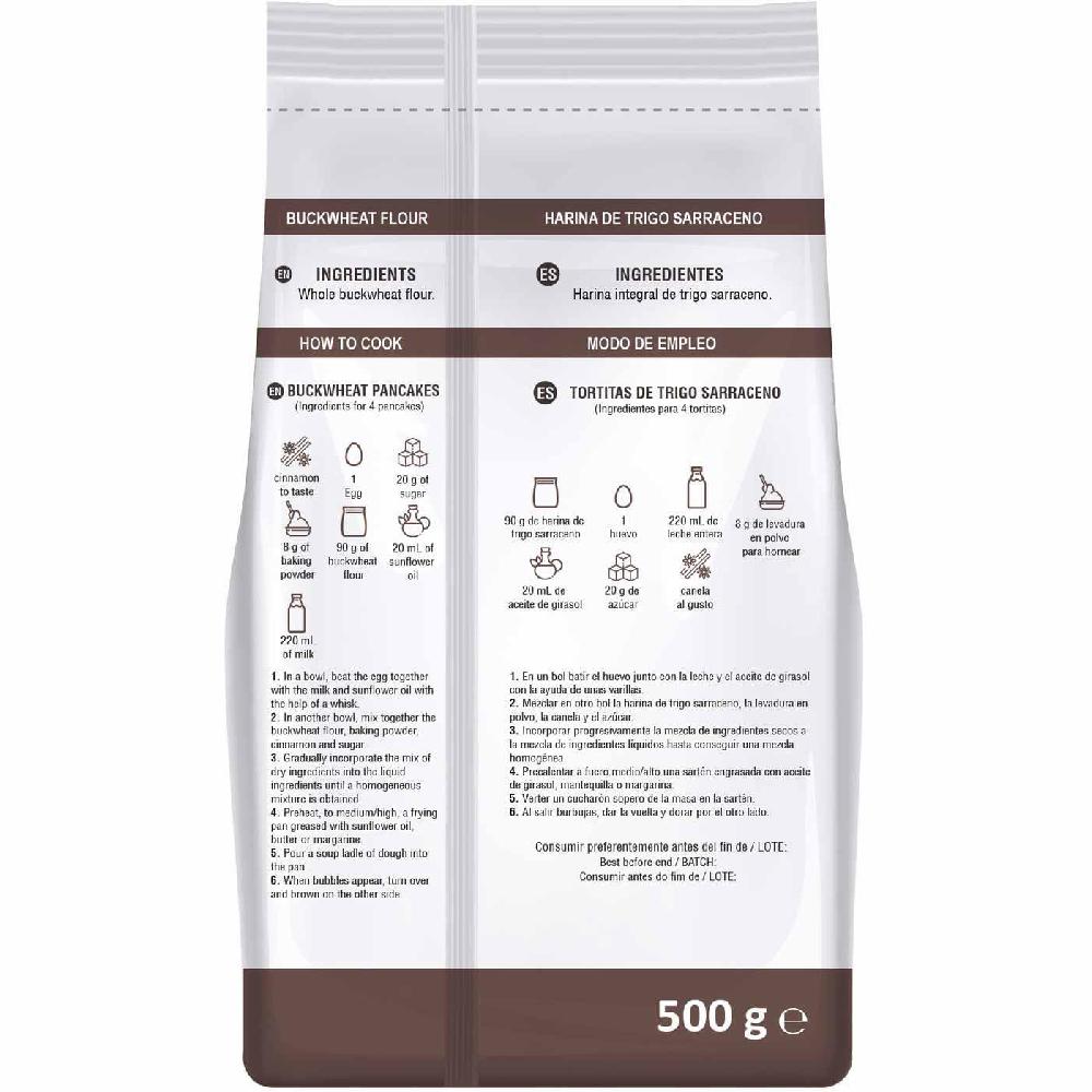 Eroski Harina de trigo sarraceno NATUR DACSA paquete 500 g Tienda de fábrica