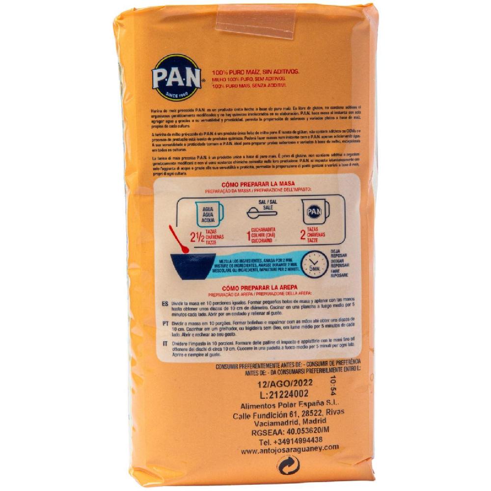 Eroski Harina de maíz amarilla PAN paquete 1 kg Limitado a 3 días