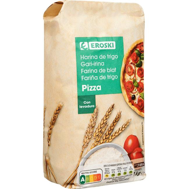 Eroski Harina para pizza EROSKI paquete 1 kg Precios de Black Friday