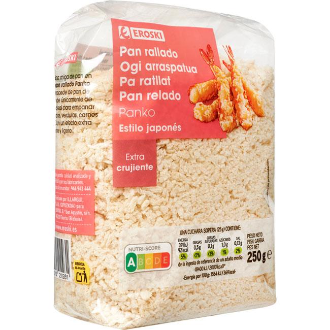 Eroski Pan rallado panko estilo japonés EROSKI paquete 250 g Oferta exclusiva