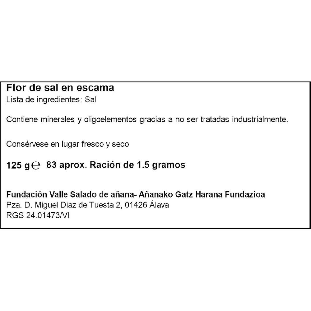 Eroski Flor de sal SAL DE AÑANA paquete 125 g Outlet online