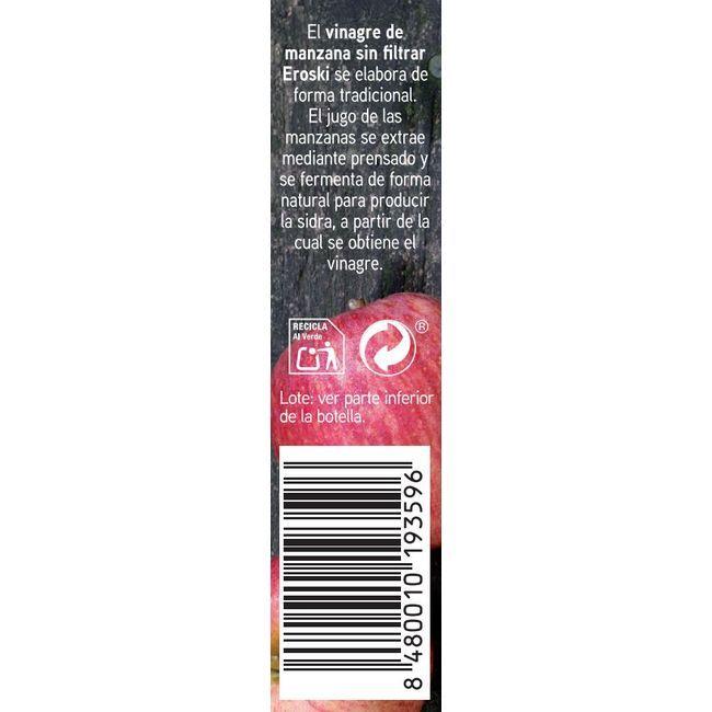 Eroski Vinagre de manzana bio sin filtrar EROSKI botella 50 cl Ofertas