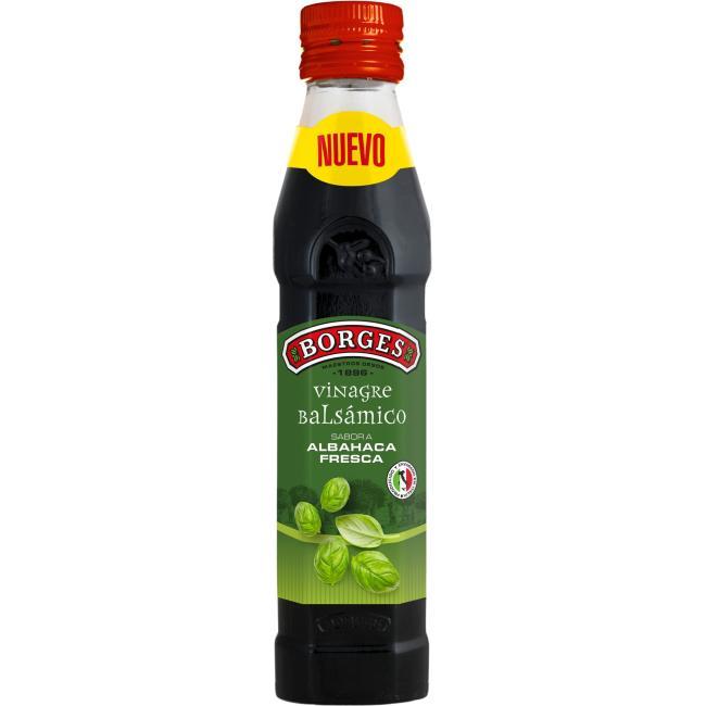 Eroski Vinagre balsamico de Módena albahaca BORGES botella 250 ml