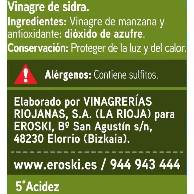 Eroski Vinagre de manzana EROSKI botella 50 cl Rebajas baratas
