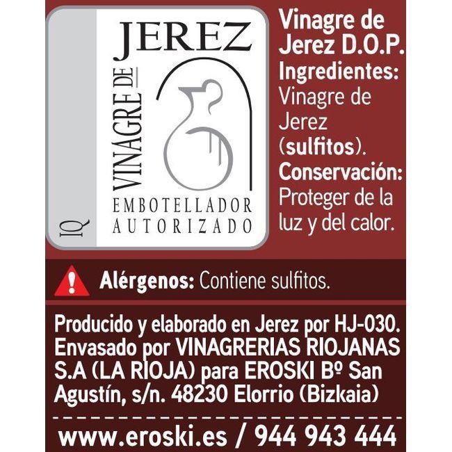 Eroski Vinagre de Jerez EROSKI botella 50 cl Tienda