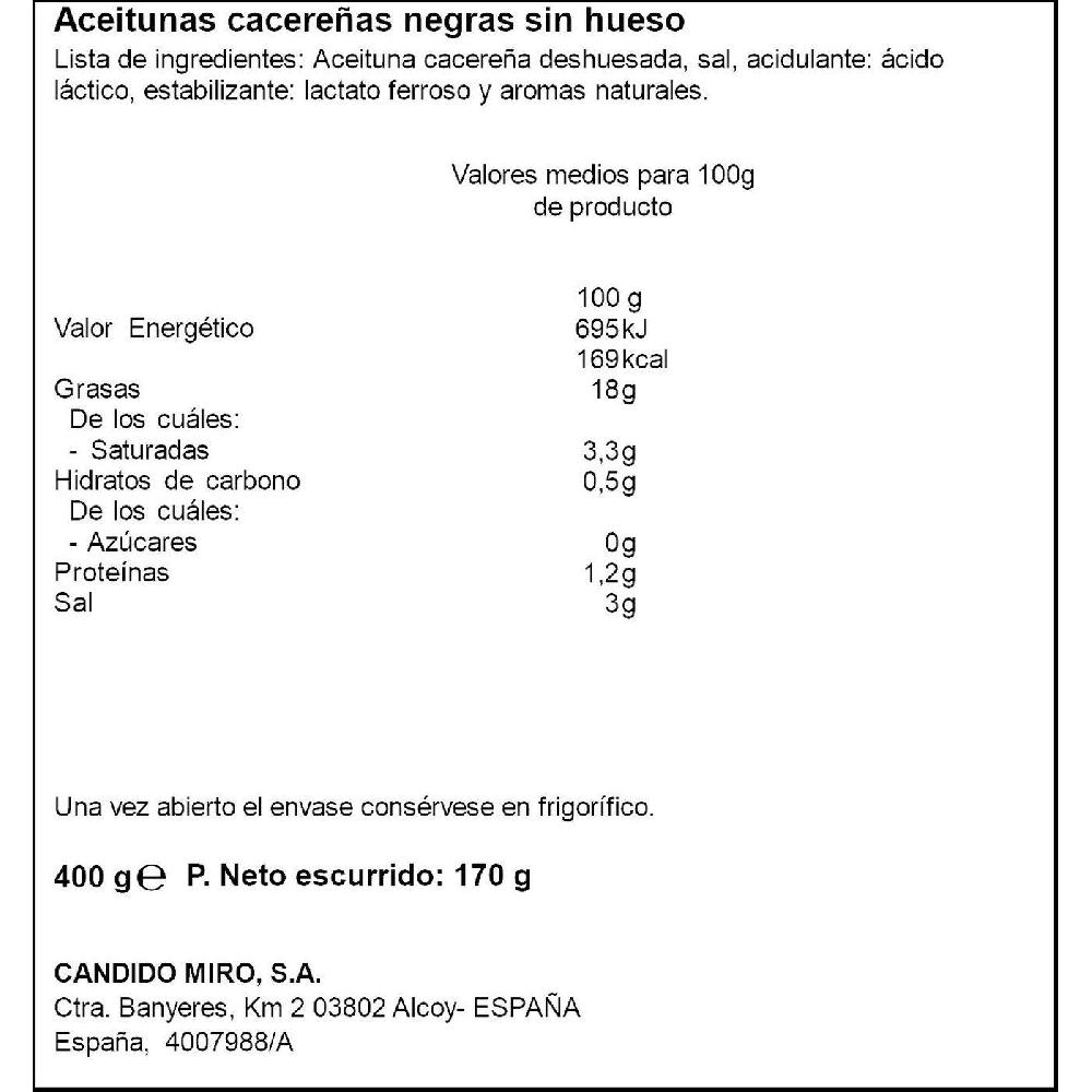 Eroski Aceitunas negras sin hueso SERPIS pack 2x85 g Último día