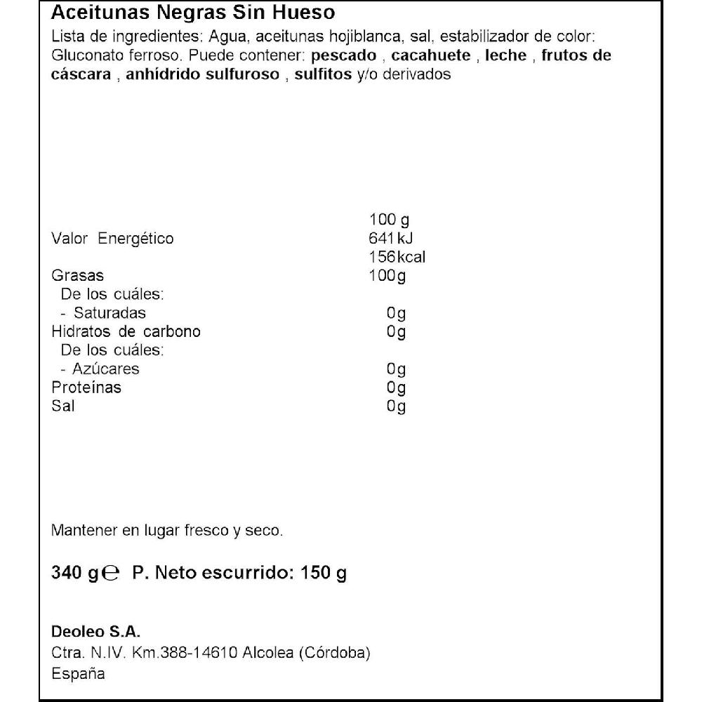 Eroski Aceitunas negras sin hueso CARBONELL lata 150 g Grandes descuentos