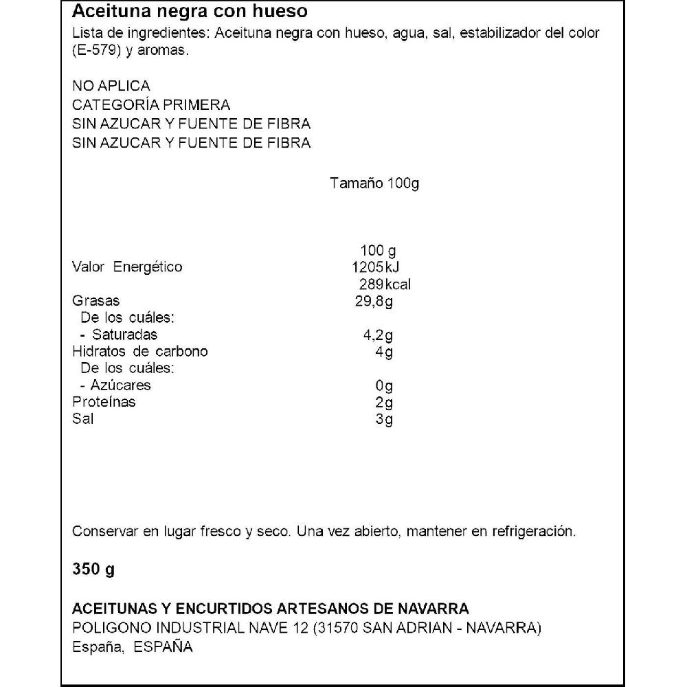 Eroski Aceituna negra con hueso M. ACEITUNEROS lata 185 g Envío internacional gratuito