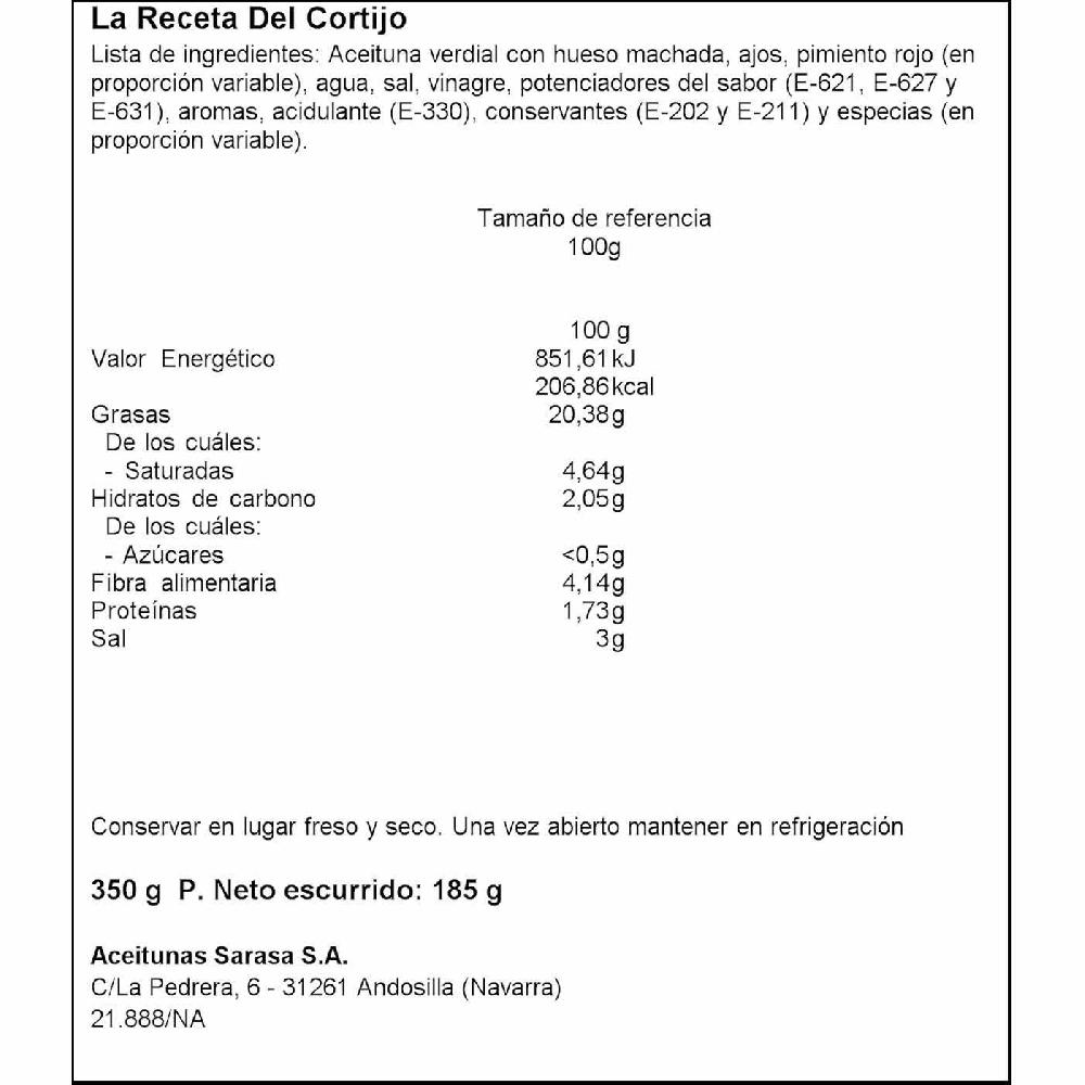 Eroski Aceitunas del cortijo SARASA lata 185 g Venta caliente