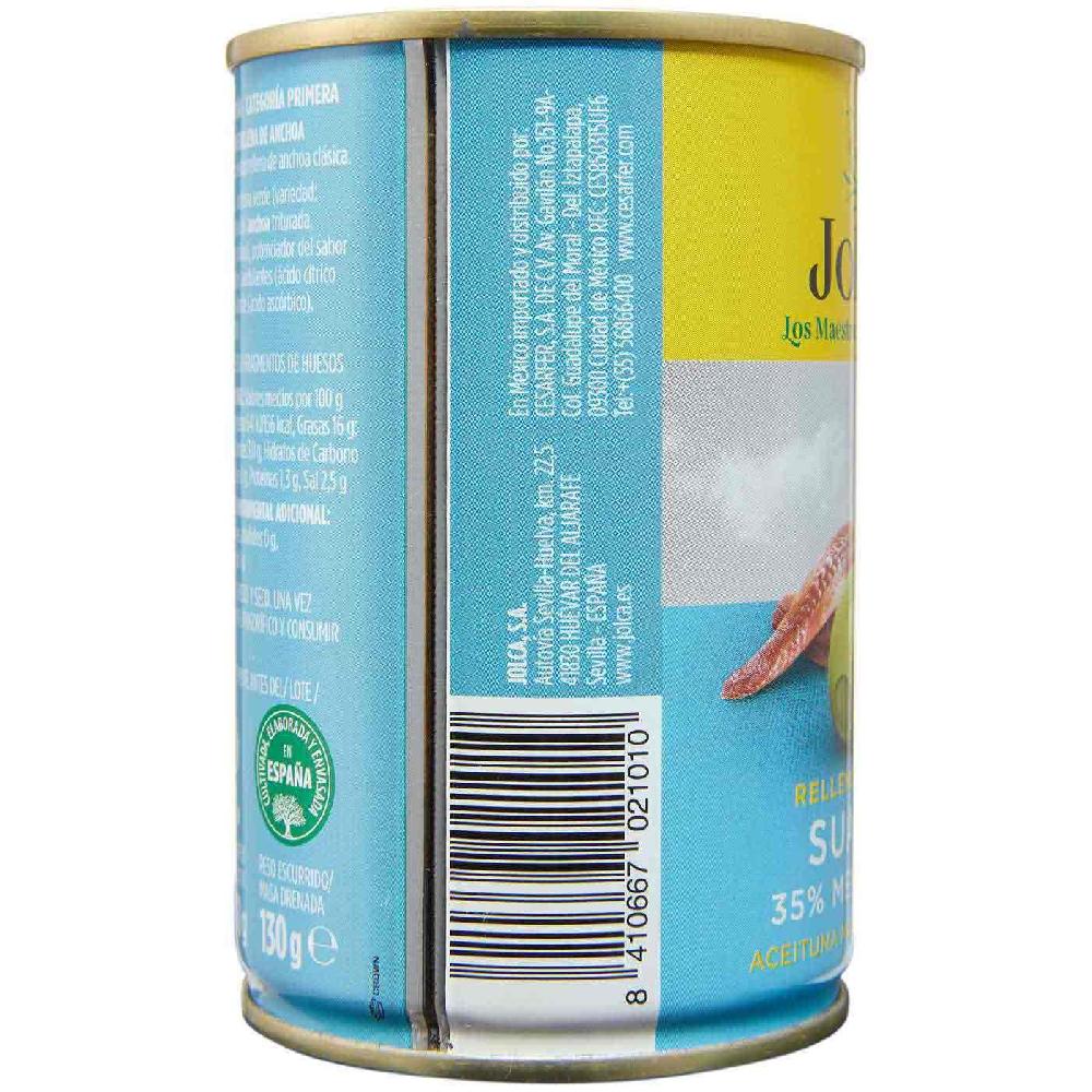 Eroski Aceitunas rellenas suaves JOLCA lata 130 g Tienda