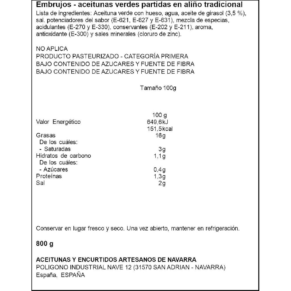 Eroski Aceitunas embrujos M. ACEITUNEROS frasco 500 g Rebajas online