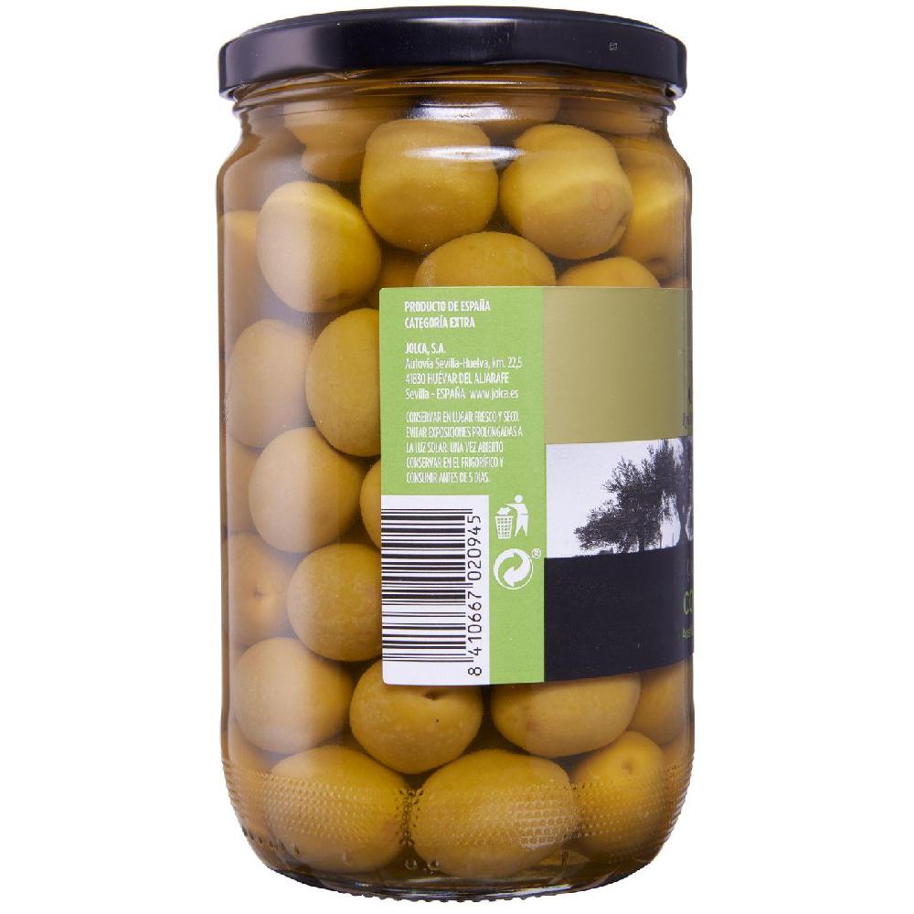 Eroski Aceitunas artesanas verdes con hueso JOLCA frasco 420 g Precio de fábrica