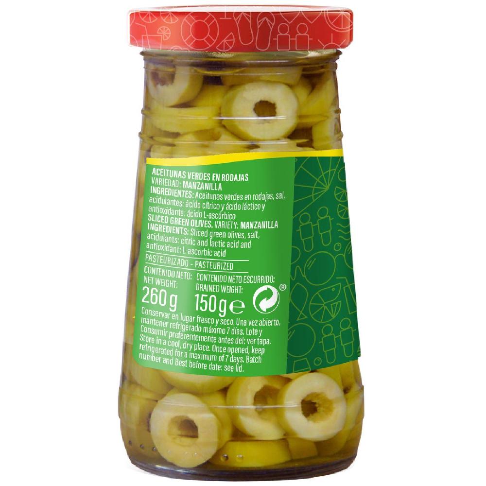 Eroski Aceitunas verdes en rodajas SERPIS frasco 150 g Grandes descuentos