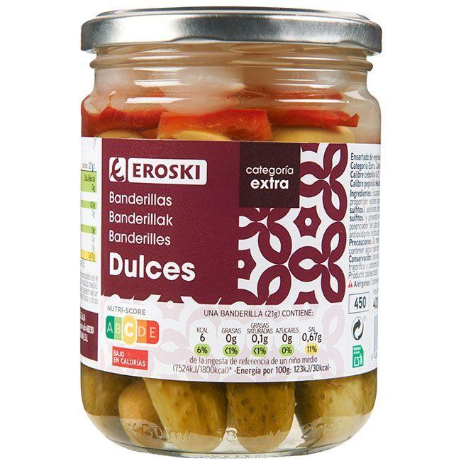 Eroski Banderillas dulces EROSKI frasco 210 g