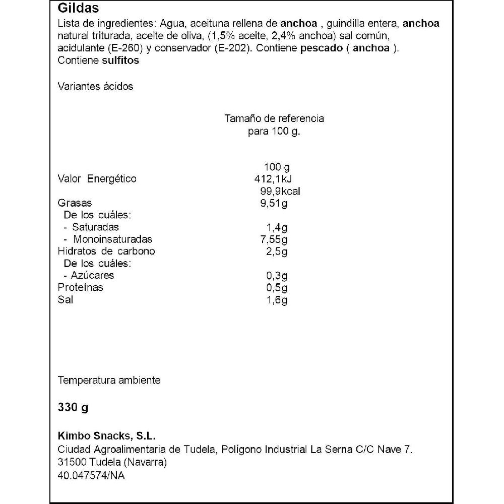 Eroski Gilda con anchoa KIMBO lata 95 g Libre de impuestos