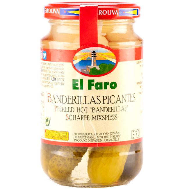 Eroski Banderillas picantes en vinagre EL FARO frasco 150 g