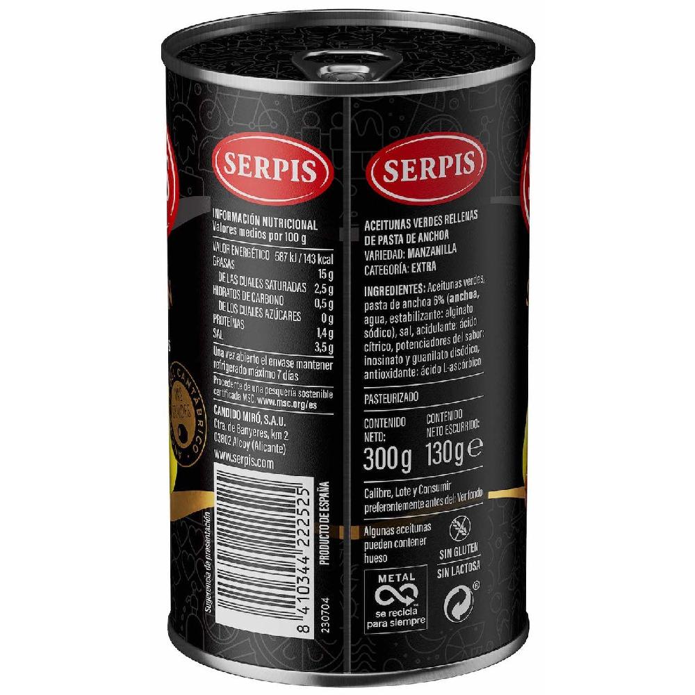 Eroski Aceituna rellena SERPIS lata 130 g Precio ultrabajo