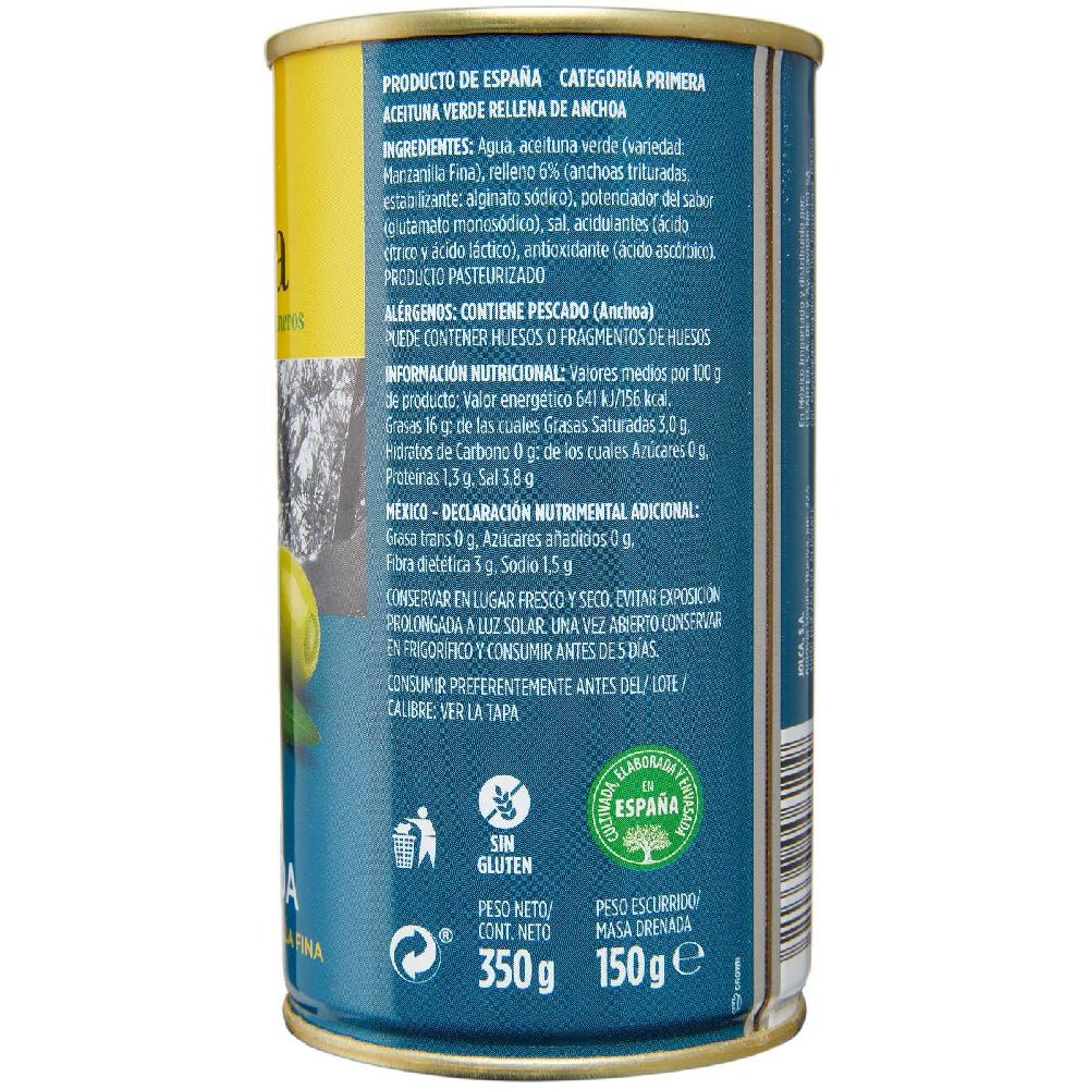 Eroski Aceitunas rellenas de anchoa JOLCA lata 150 g Devoluciones gratuitas