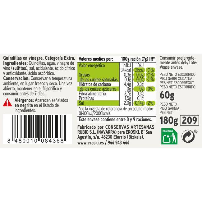 Eroski Guindillas EROSKI frasco 60 g En línea
