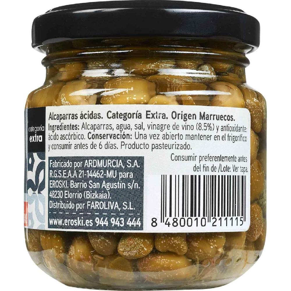 Eroski Alcaparras en vinagre EROSKI frasco 80 g Outlet online