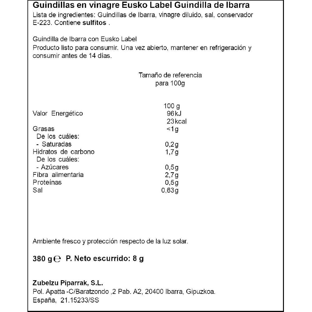 Eroski Guindilla de Ibarra Eusko Label ZUBELZU frasco 155 g Rebajas