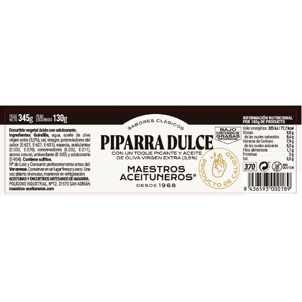 Eroski Piparra dulce con toque picante M. ACEITUNEROS frasco 130 g Ofertas