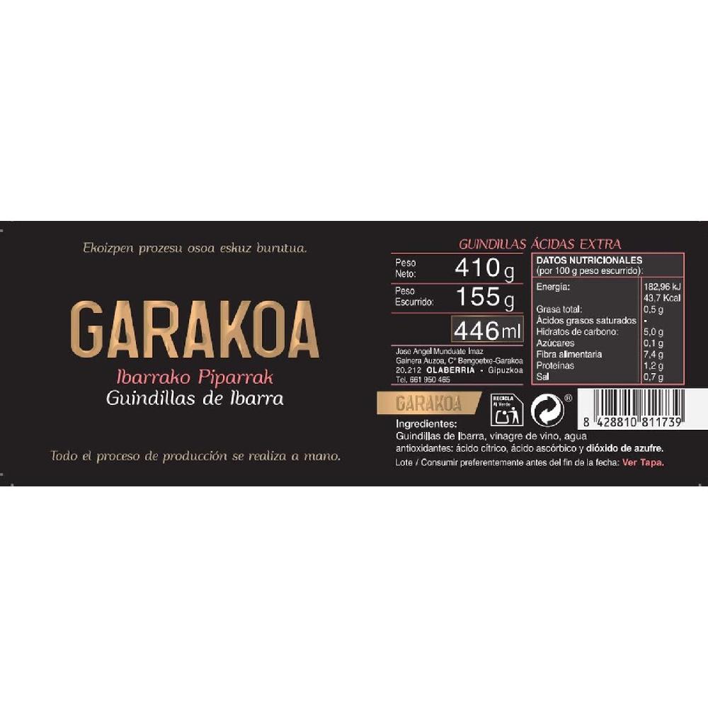 Eroski Guindillas de Ibarra GARAKOA frasco 155 g Venta caliente