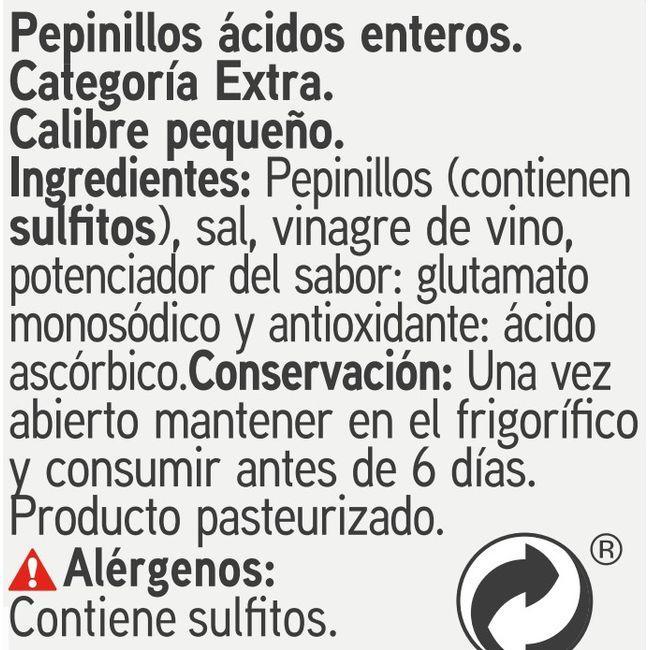 Eroski Pepinillos sabor anchoa EROSKI frasco 190 g Rebajas baratas