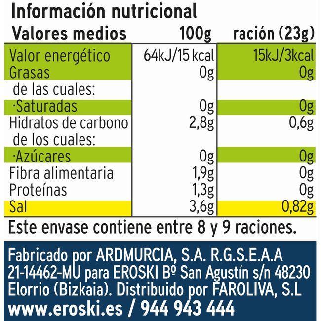 Eroski Pepinillos sabor anchoa EROSKI frasco 190 g Rebajas baratas