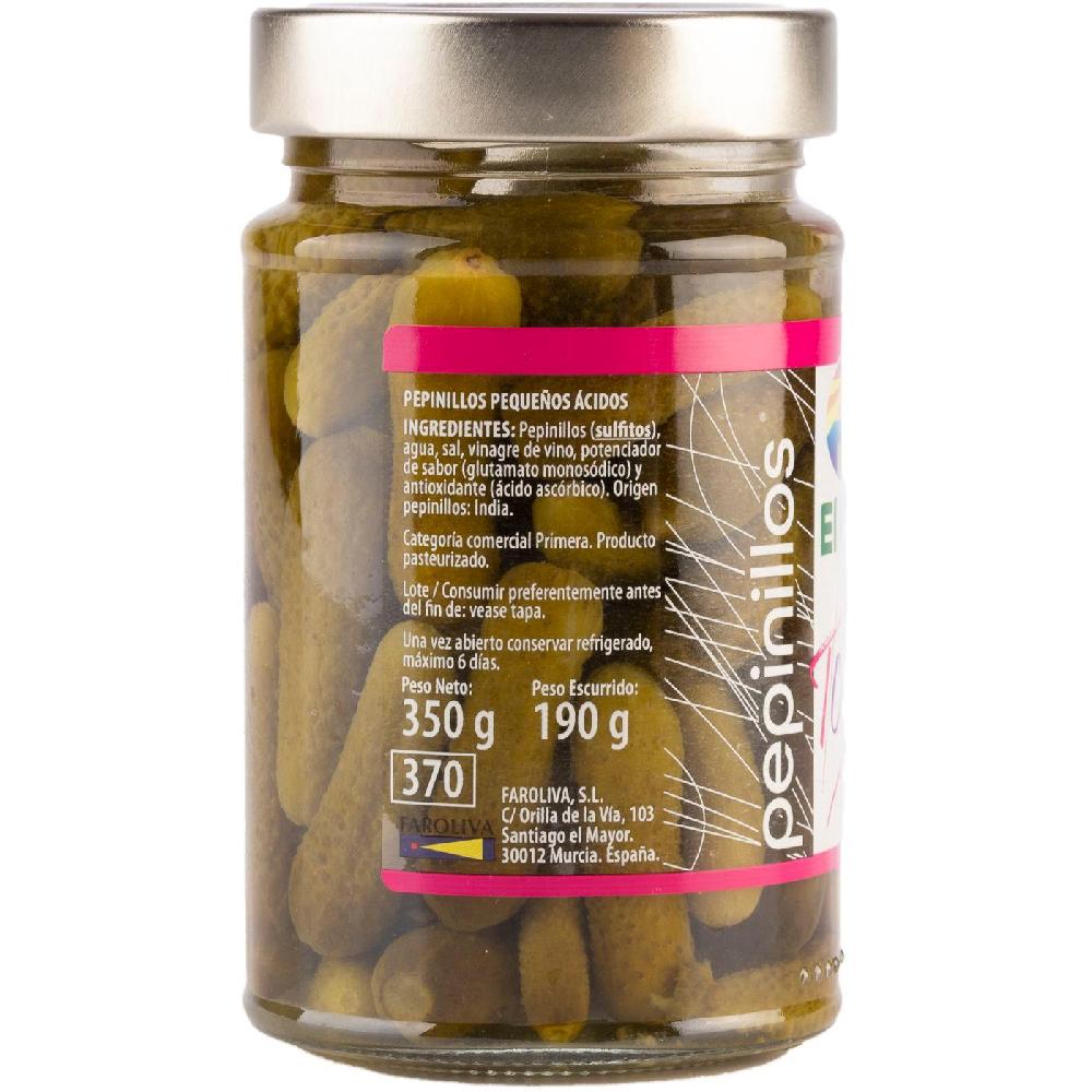Eroski Pepinillos pequeños EL FARO frasco 190 g Descuento