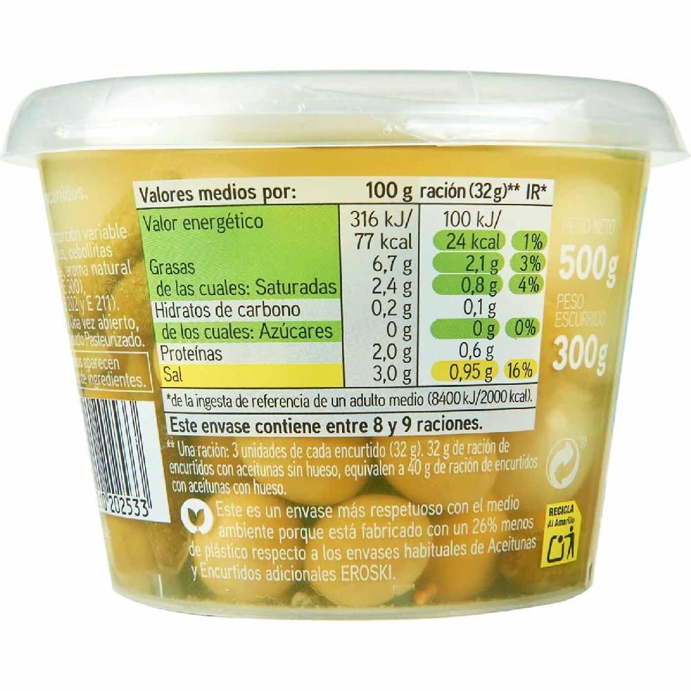 Eroski Cocktail de encurtidos EROSKI cubeta 300 g Tienda
