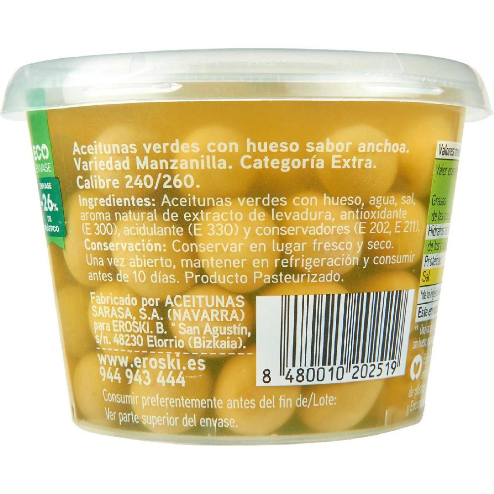Eroski Aceituna sabor anchoa EROSKI cubeta 300 g Rebajas top
