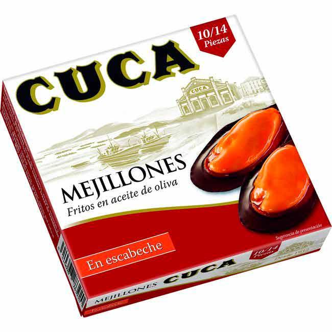 Eroski Mejillón en escabeche 10/14 piezas CUCA lata 115 g Liquidación