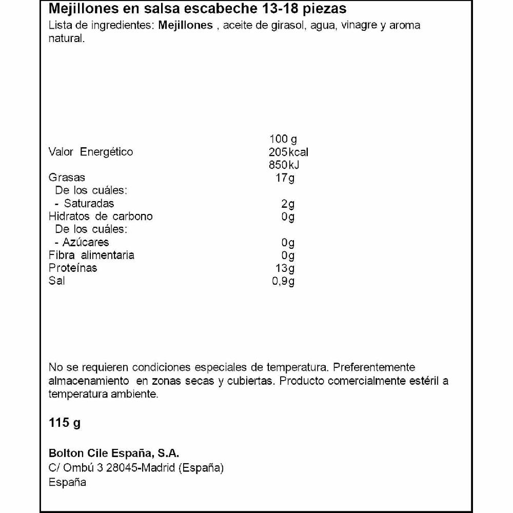 Eroski Mejillón en escabeche 13/18 piezas ISABEL lata 115 g Envío internacional gratuito
