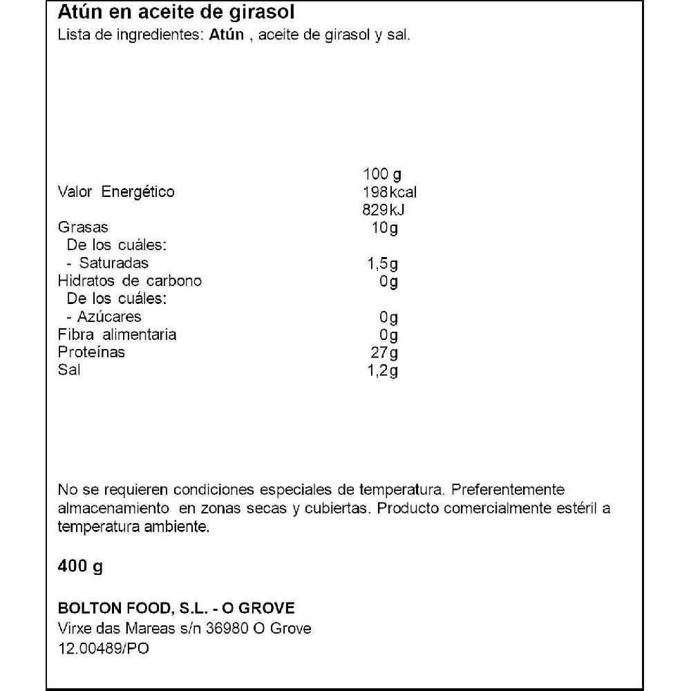 Eroski Atún en aceite girasol ISABEL lata 400 g Tienda de fábrica