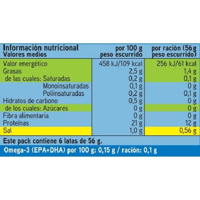 Eroski Atún claro al natural EROSKI pack 6x56 g Oferta exclusiva