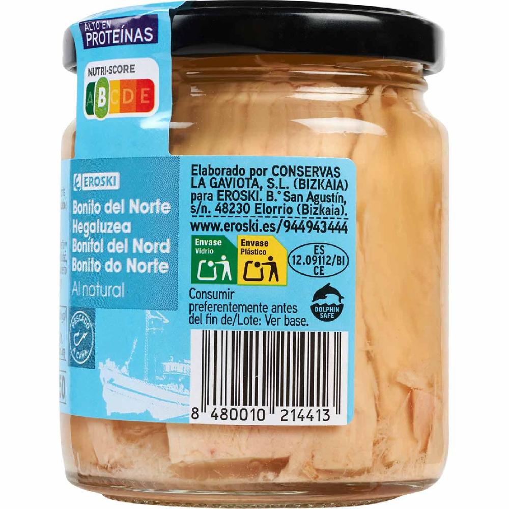Eroski Bonito del norte al natural EROSKI frasco 150 g Última moda