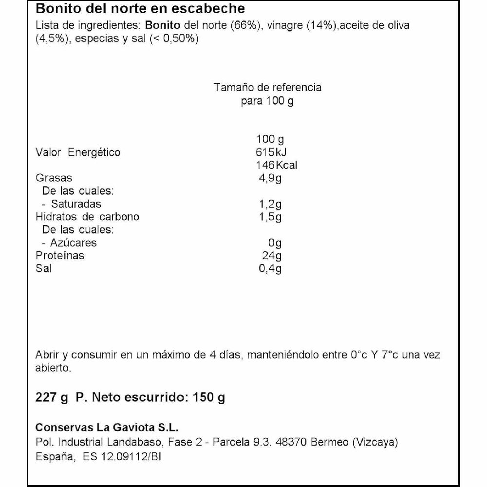 Eroski Bonito en escabeche ARROYABE frasco 227 g Tienda