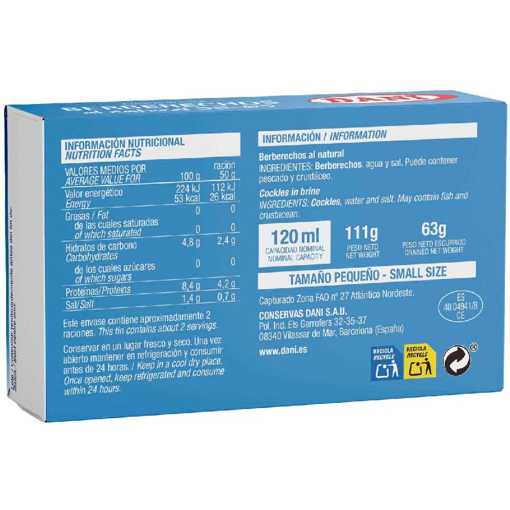 Eroski Berberecho 55/65 DANI lata 63 g ÚLTIMAS EDICIONES