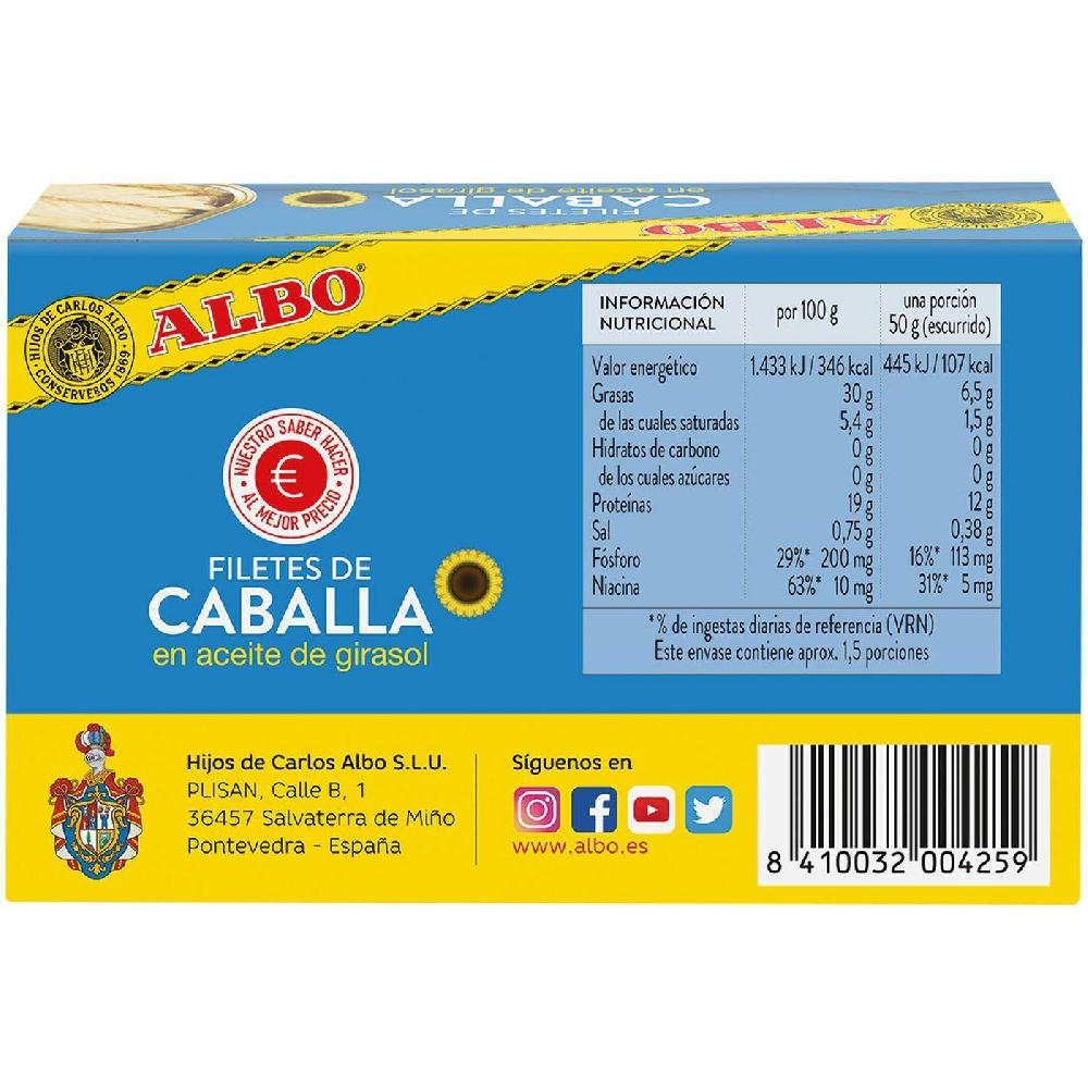 Eroski Caballa en aceite de girasol ALBO lata 170 g Oferta especial de fábrica