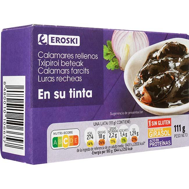 Eroski Chipirón en su tinta EROSKI lata 106 g Oferta exclusiva